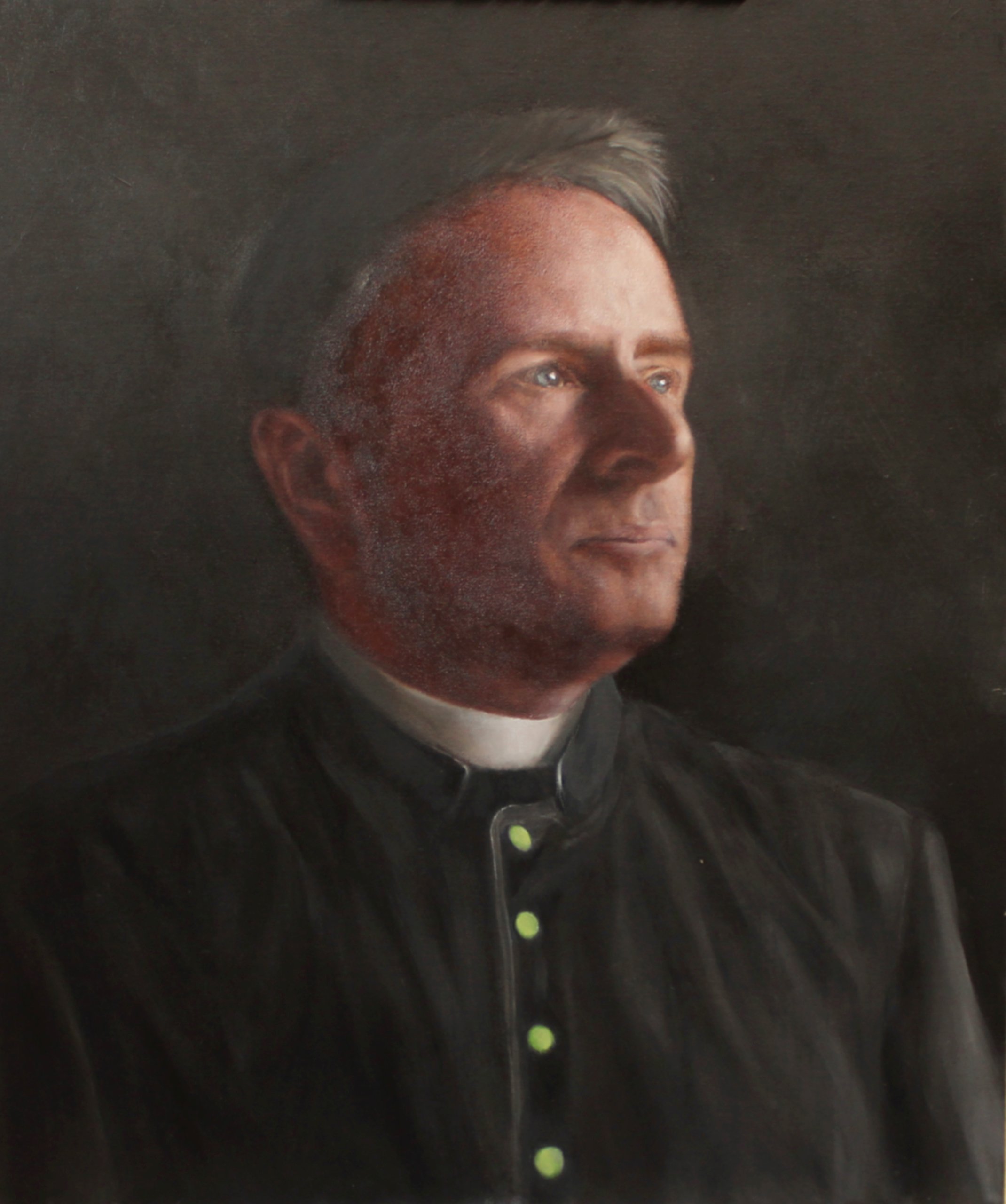 Portrait in oils of a priest.