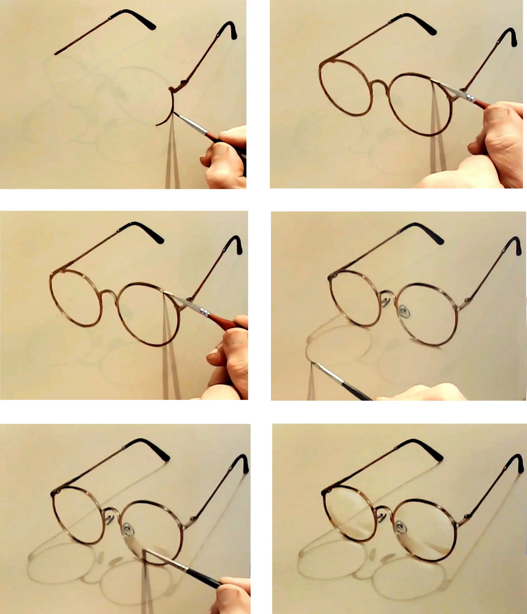 Demonstration of a still life painting of glasses in oils.