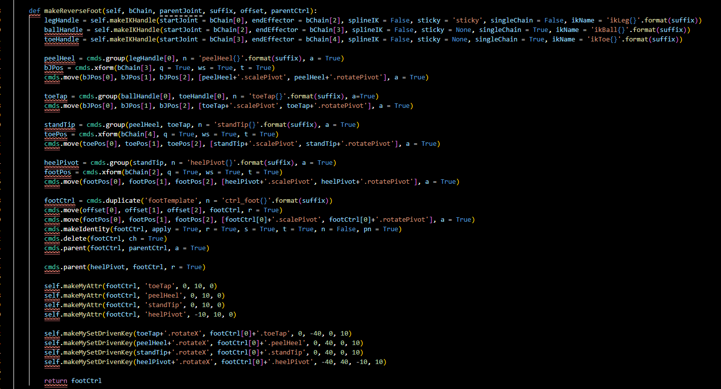  Reverse foot IK function 