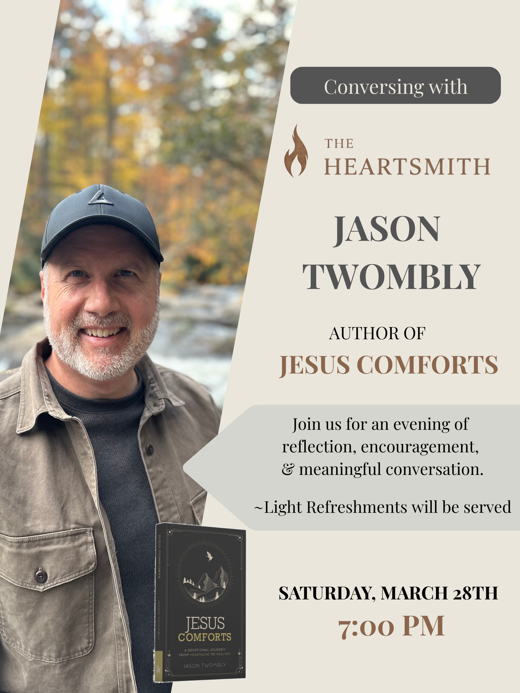 Jesus Comforts event of reflection about devotional book