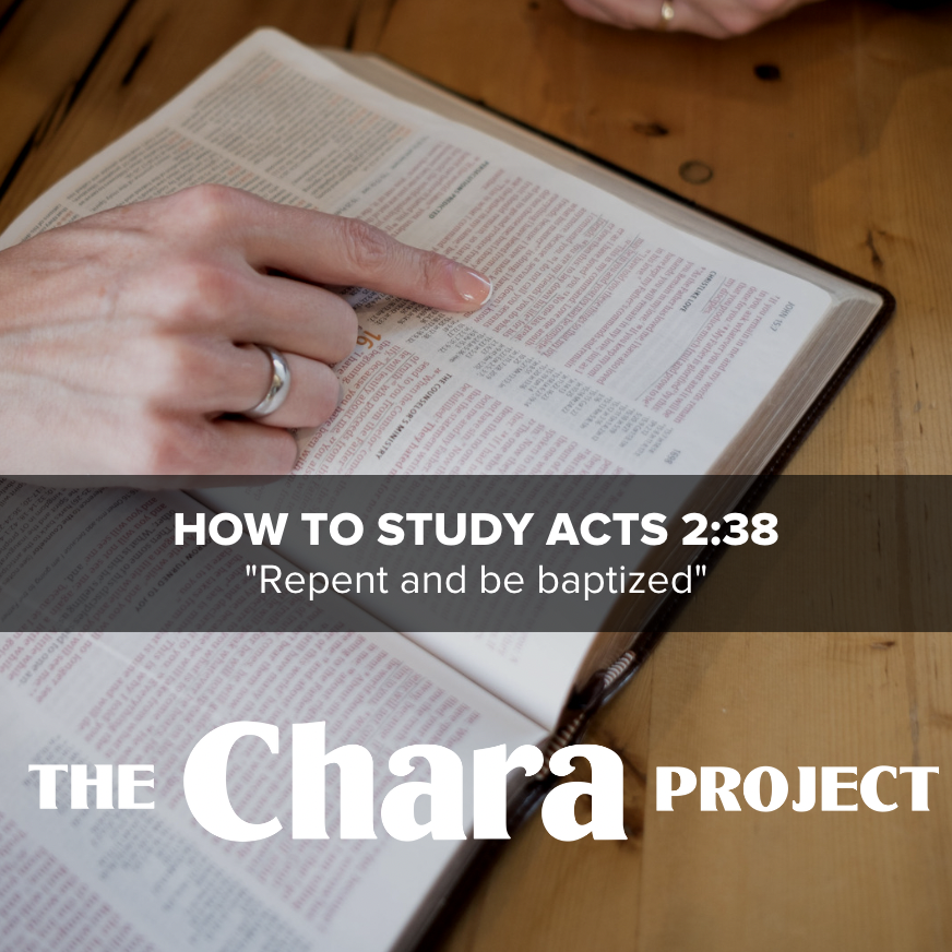 Bible Study on Acts 238 ("Repent and be baptized") — The Chara Project