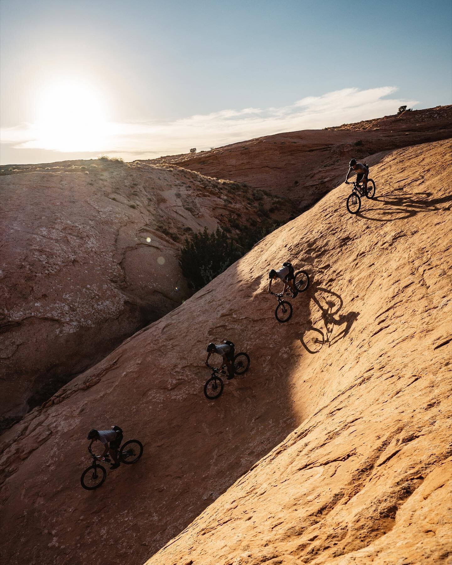 @dominiqueclichee dropping in on some slick rock. A little bummed that this photo doesn&rsquo;t do justice to how steep this section actually is. 

As always @hansonsmith3 thank you for showing us around your back yard! Dude is one of the raddest and