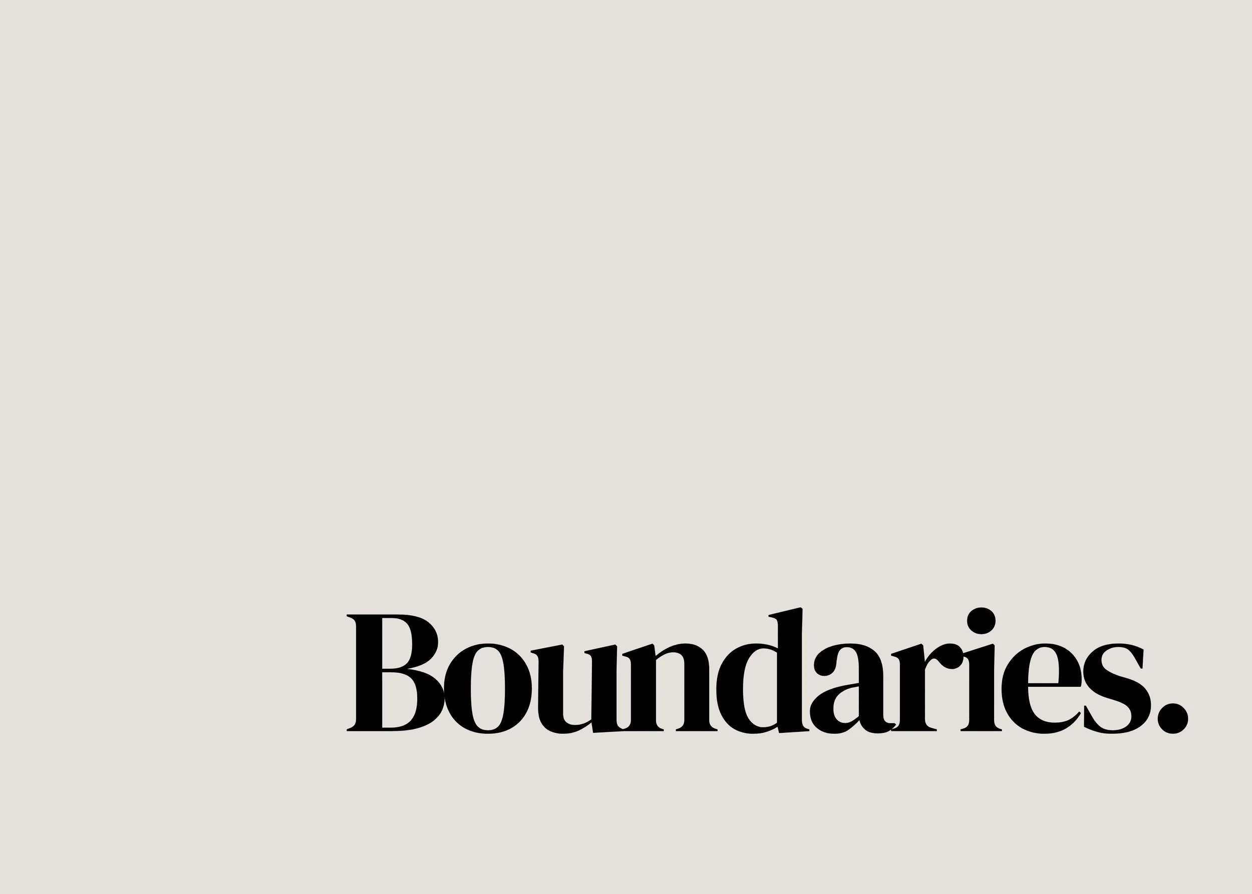 Boundaries
