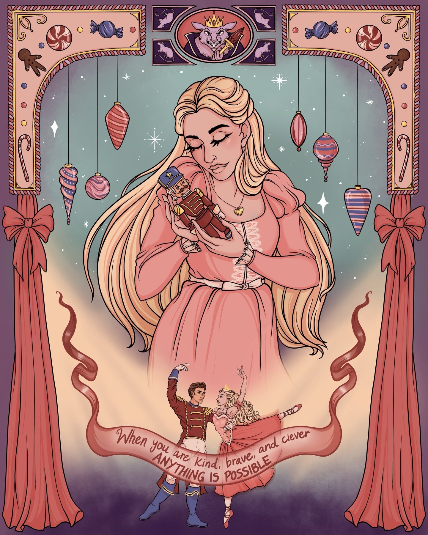 &ldquo;When you are kind, brave, and clever ANYTHING IS POSSIBLE&rdquo; 💕✨

Barbie in the Nutcracker was a staple movie in my childhood! I wanted to pay homage to a film that brought me  so much joy and create an illustration that my younger self wo