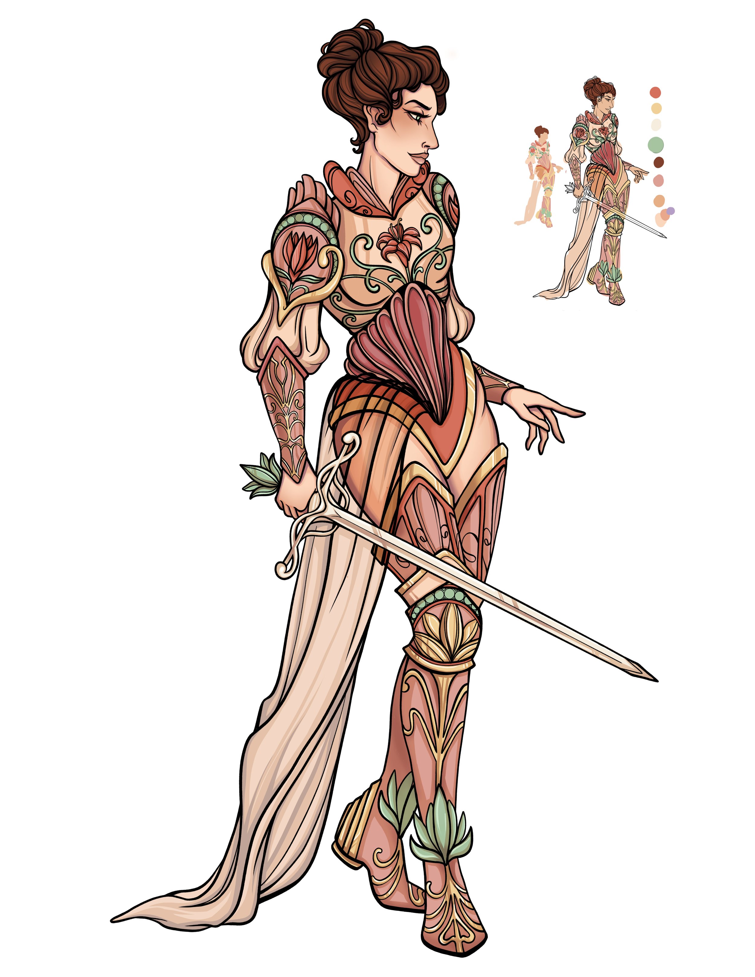 Art Nouveau Character Design