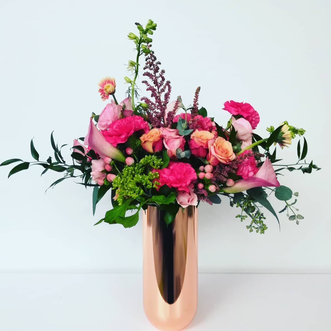 While wedding florals are my primary objective, I do occasionally take special orders like this one. And I am in love with this pink showstopper arrangement! All those beautiful shades of pink make this grey Pacific Northwest day so much brighter! 
#