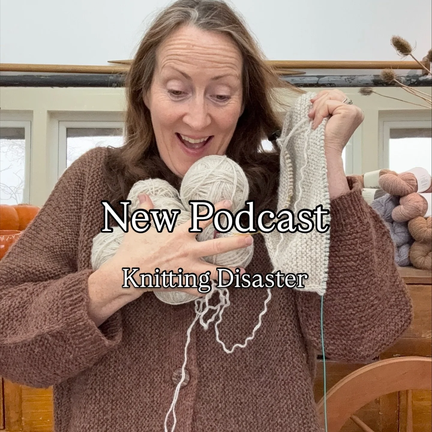 New episode of the podcast is on YouTube. 
Take a look at my new studio space from the start of the renovation to the finished space. 
Cosy sock design, autumnal wreath making and a knitting disaster!
Plus Shop Update news and a thank you discount. 
