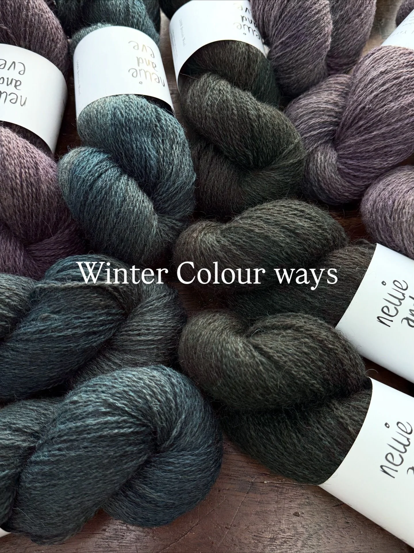 New colours in my ever popular Dales 50:50 base coming to the winter shop tomorrow, 22nd Nov, 8pm.

Newsletter subscribers get first dibs and a special &lsquo;thank you&rsquo; treat, sign up ✍️ today so you don&rsquo;t miss out.

#nellieandeve #briti