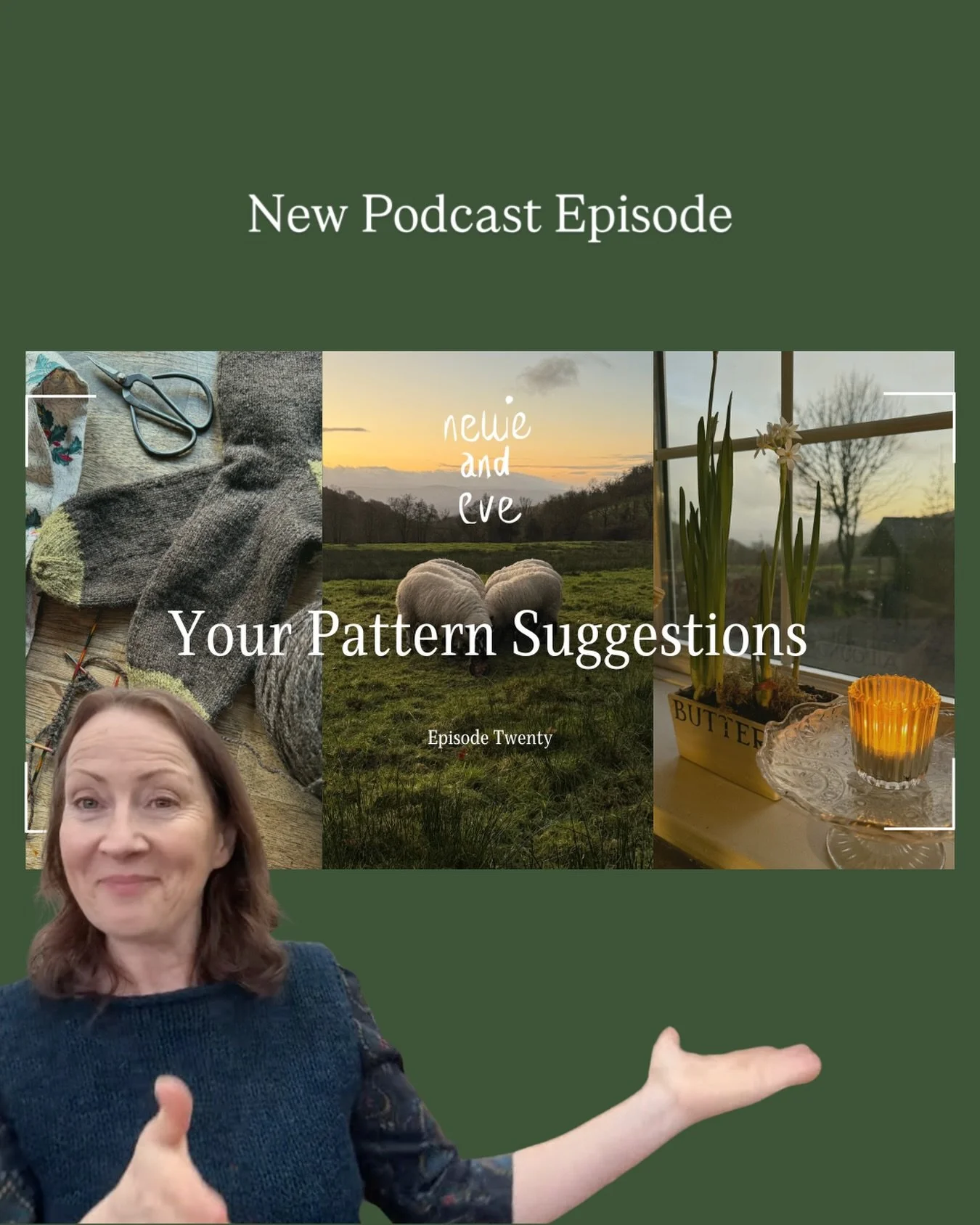 Episode 20 of the podcast is now live on YouTube. I go through all the lovely designs you kindly suggested, plus there&rsquo;s my latest WIP, FO and plans for holiday knits.
Pop along if you fancy.

#nellieandeve #podcast #youtube