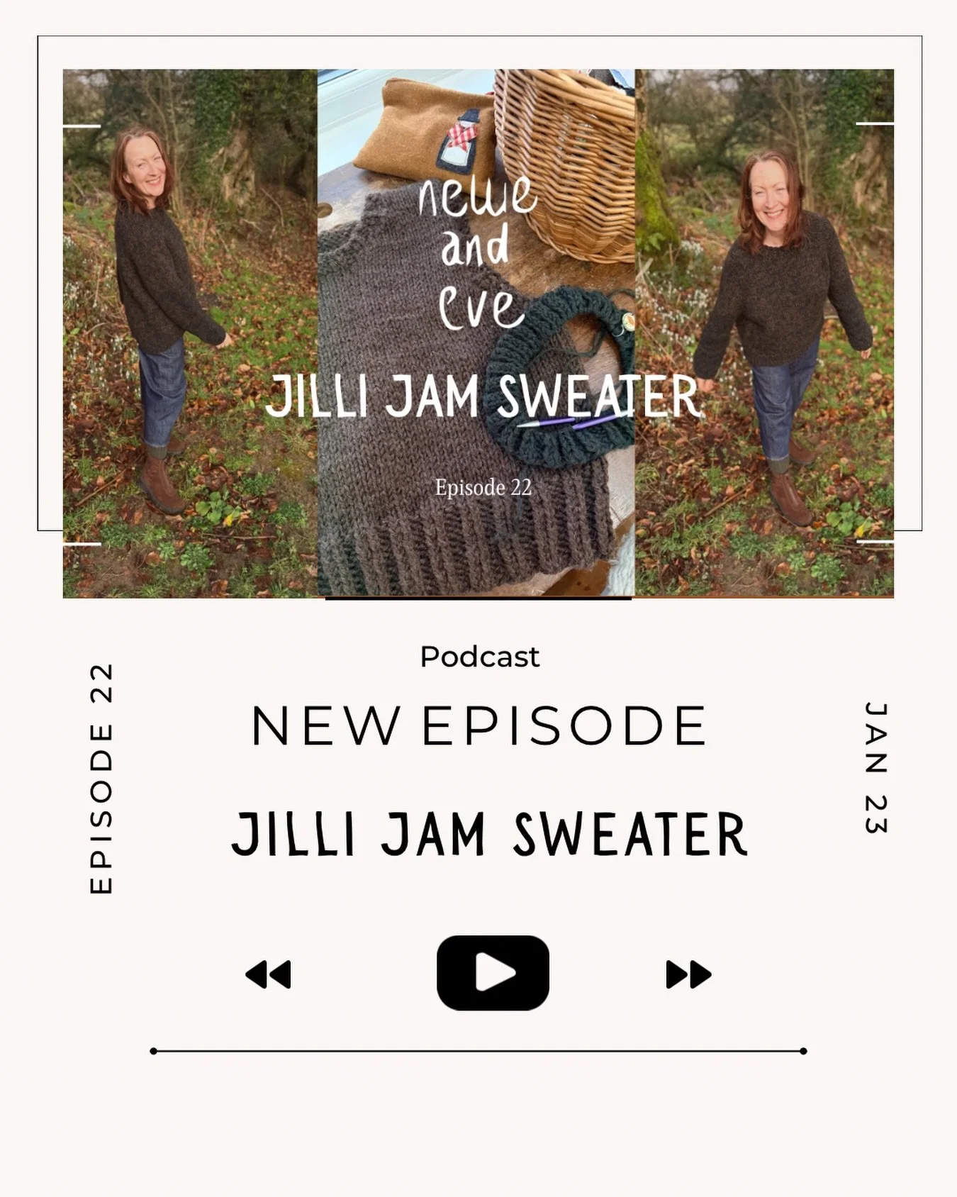 Episode 22 of the knitting podcast is on YouTube now. Not sure it will beat the viewing rates for the Traitors tonight but it&rsquo;s much more friendly and kind 😉😆
Take a look at my finished Jilli Jam sweater and another finished object plus a lit