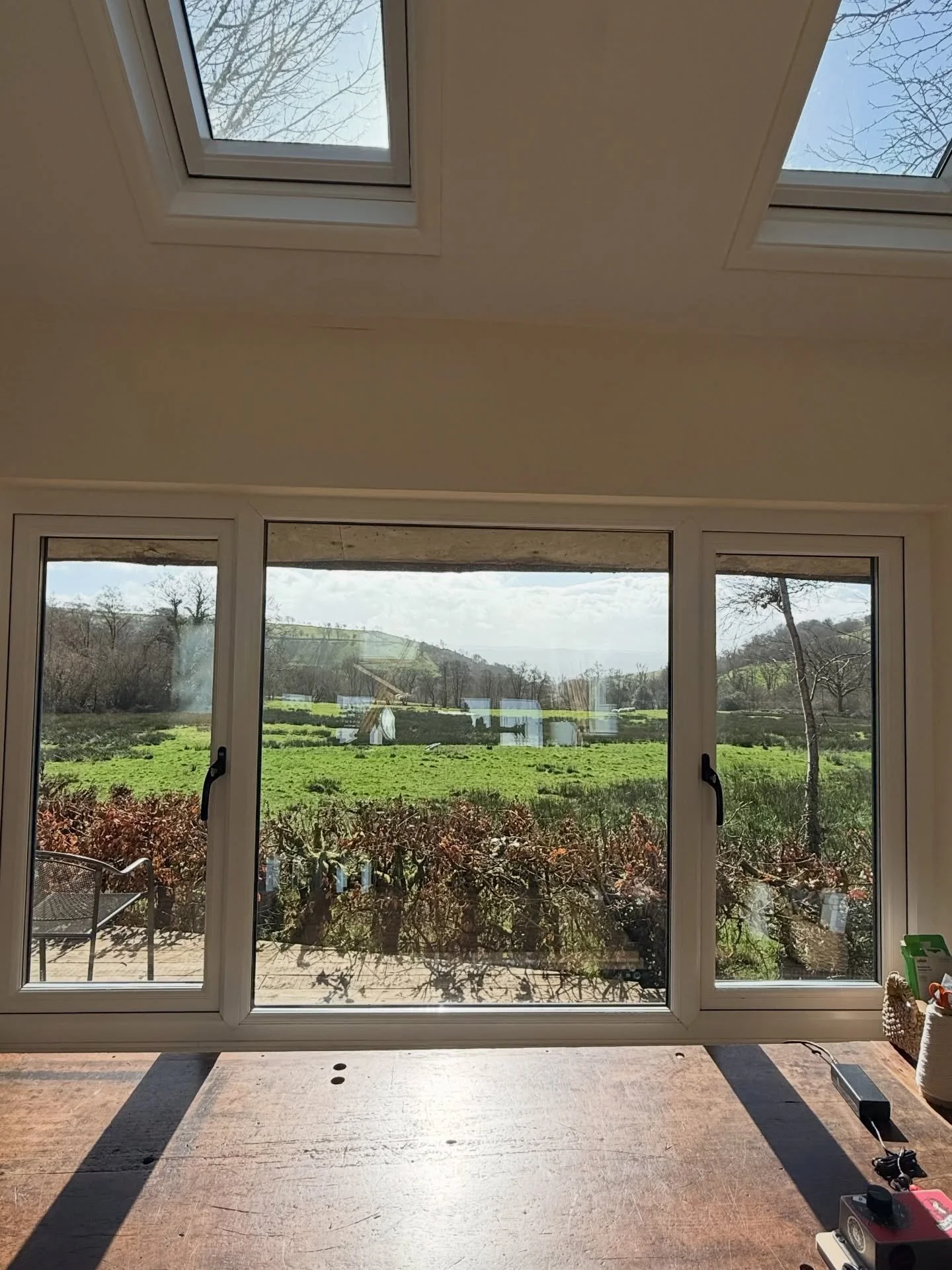 What a difference it makes to see the sun shine in my work spaces.
Studio, field &amp; dye shed feel and look brighter places to be &amp; make working in them feel like a breath of fresh spring - like air!

Enjoying this today as the forecast looks d