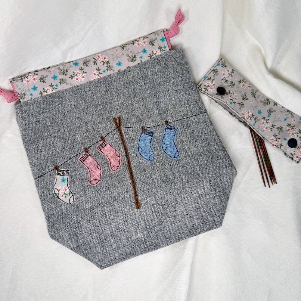 Sock Project Bag & DPN Cosy