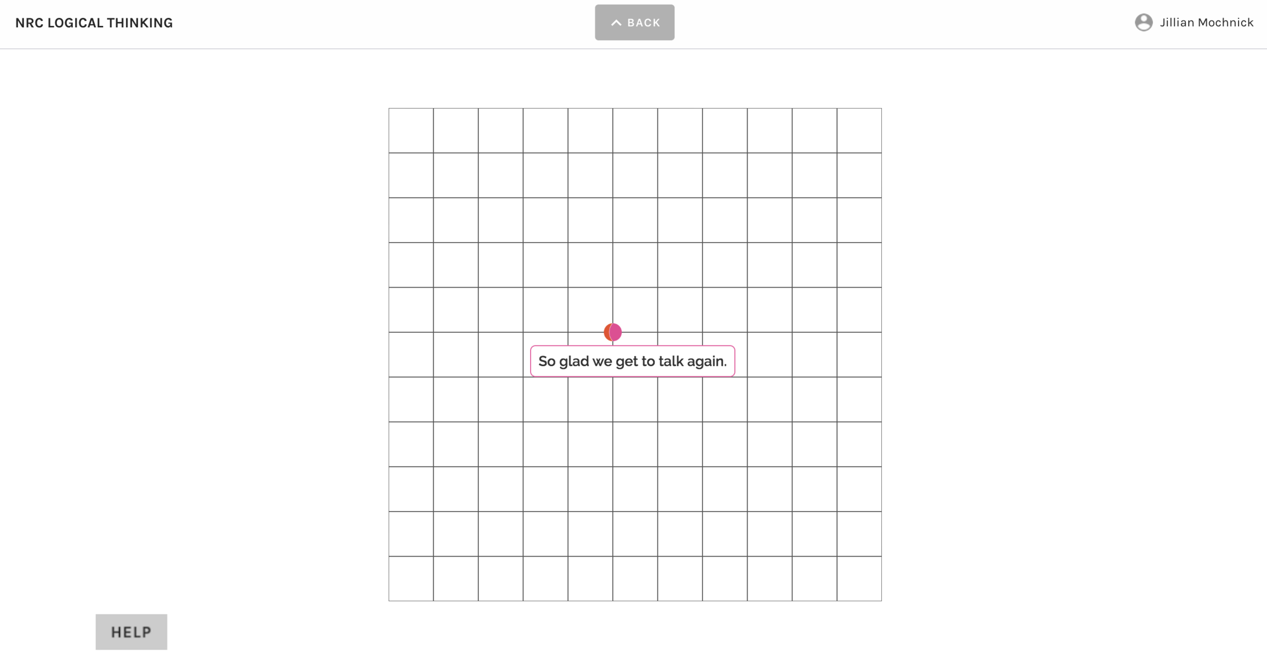 The learner is guided through the experience by a character named "Dot" (the pink dot on every screen) who is curious about resiliency and about the learners lived experiences.