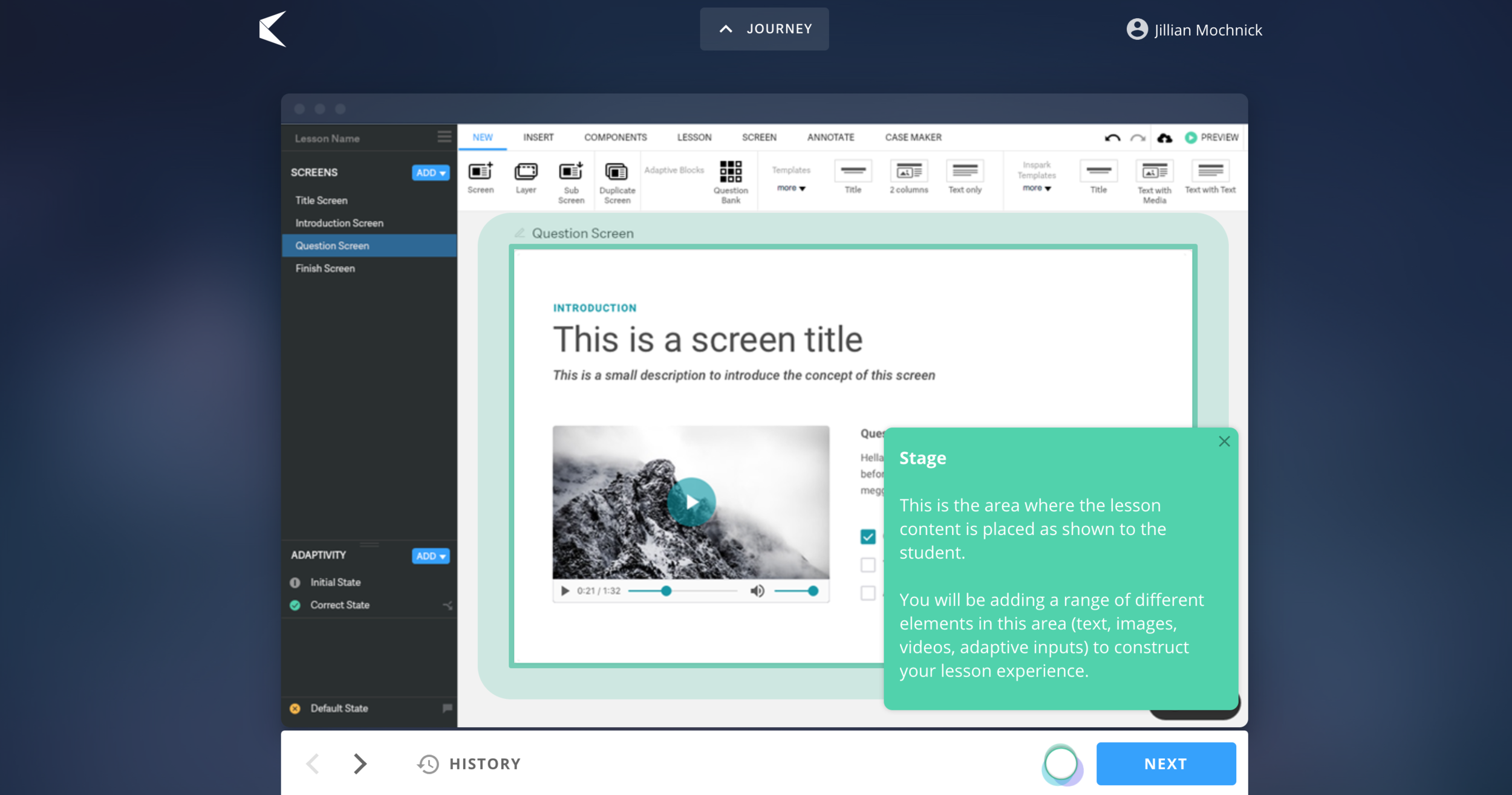 Subtle design choices like encouraging the use of informative sub-headers and a variety of interactive components can give software training that extra edge. 