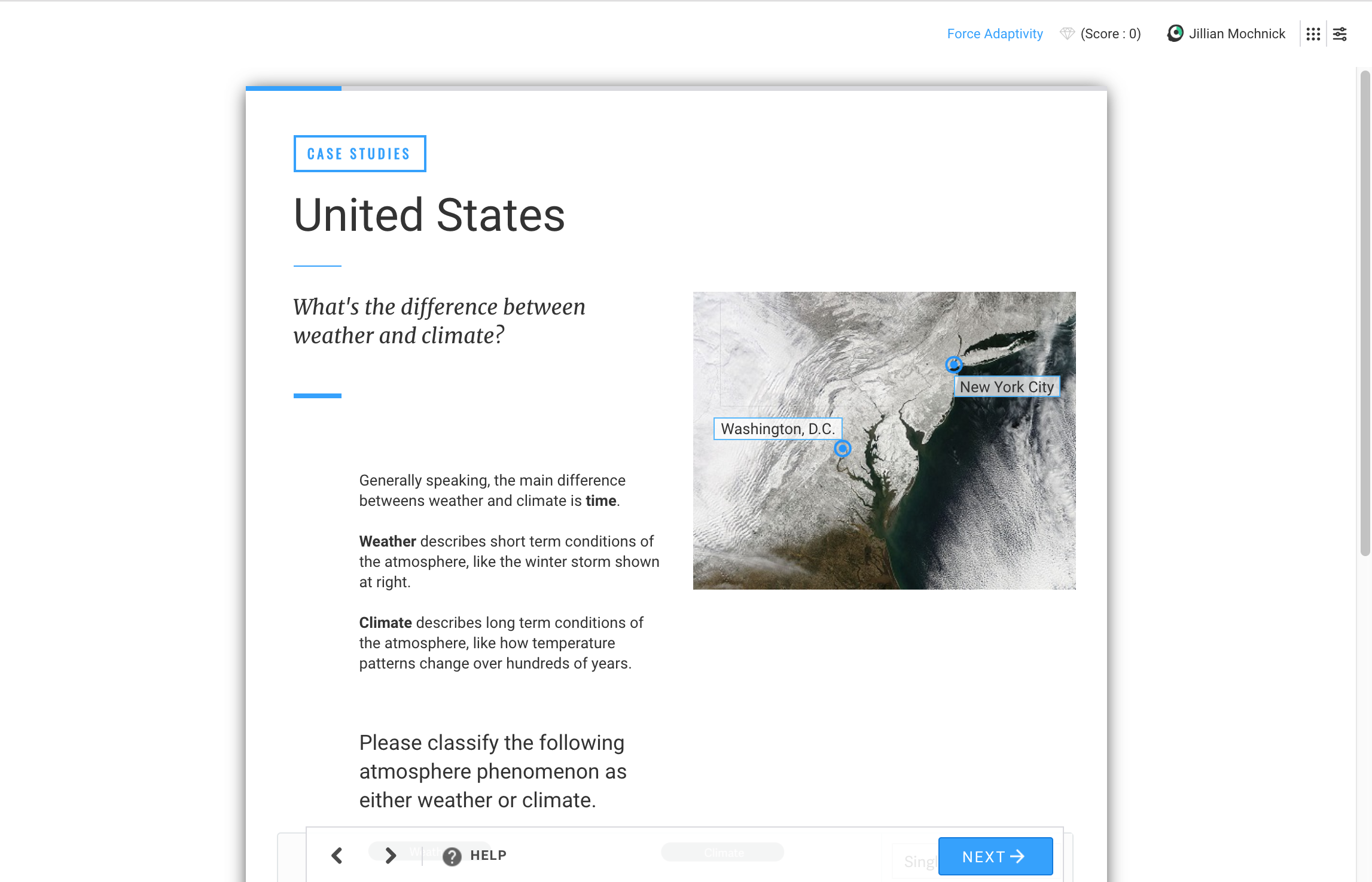 Learners investigate the changes in Earth’s climate over the recent past.