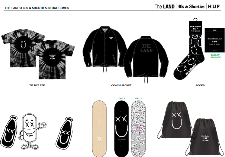 The Land /40's &amp; Shorties/ HUF Worldwide Partnership