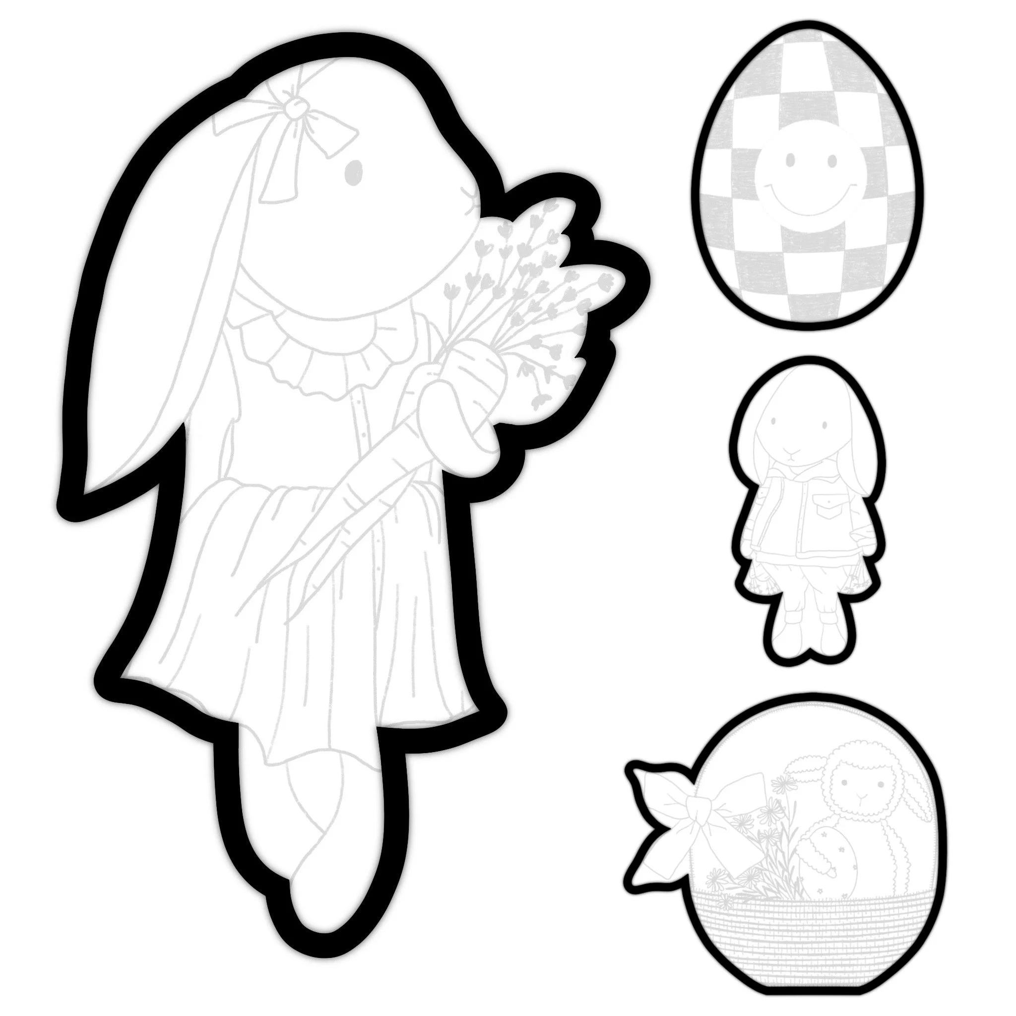 STL - Bunnies & Friends Set (4 Files)