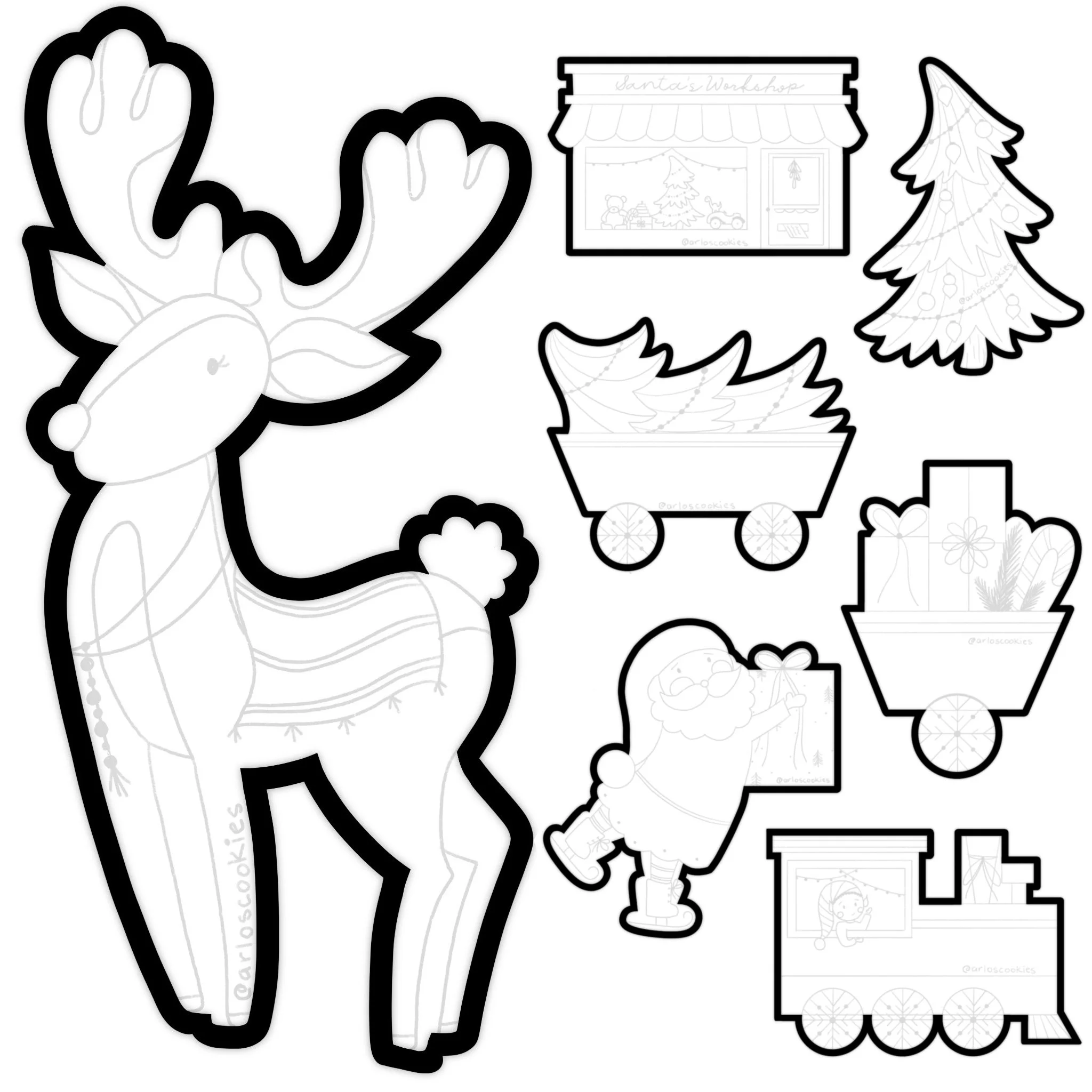 STL - Santa's Holiday Workshop Set (7 Files)