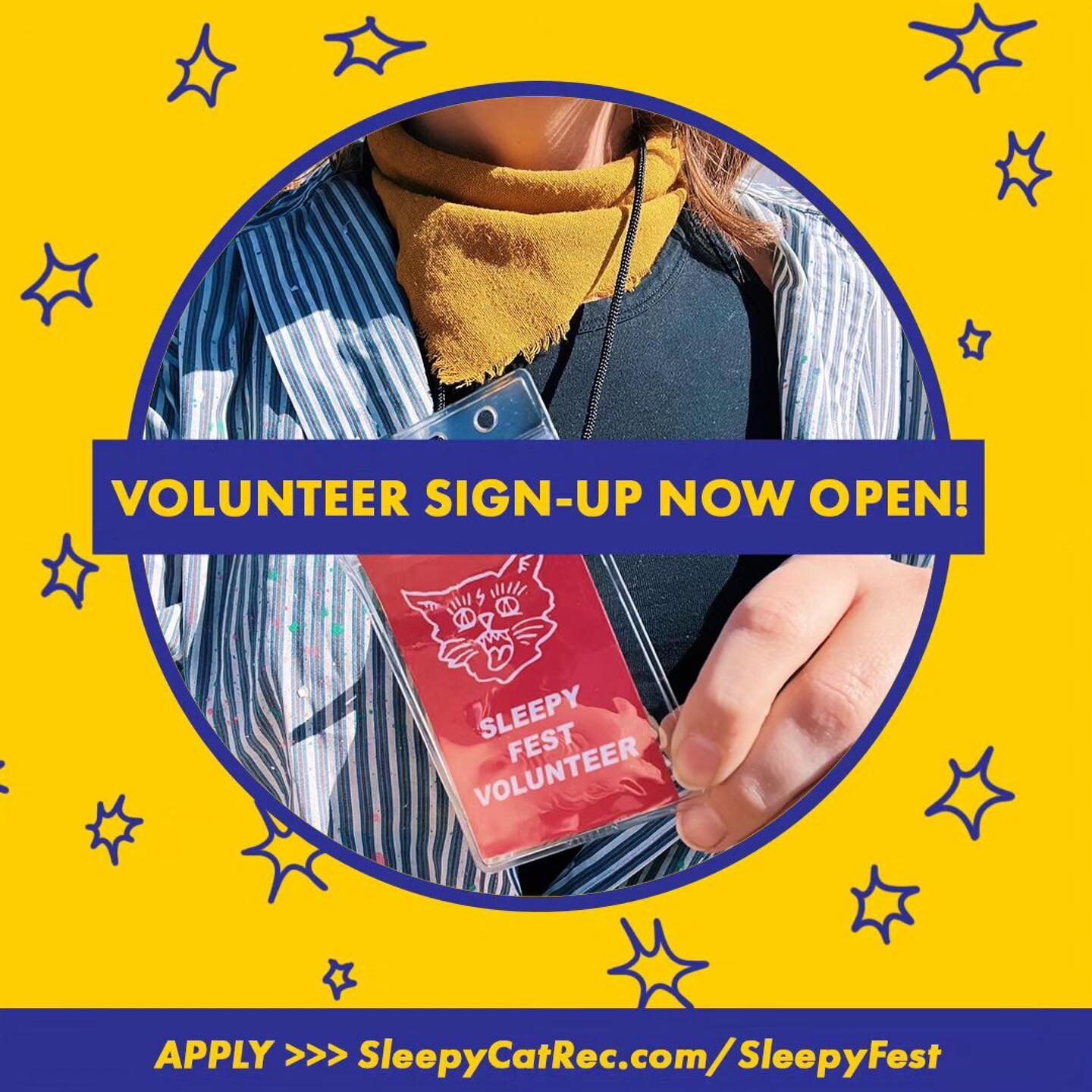 Our volunteers play a big role in making Sleepy Fest what it is. We&rsquo;re so grateful to everyone who puts their time and energy into creating such a special event! Volunteer for one shift (~3 hours) in exchange for free entry to Sleepy Fest. Volu