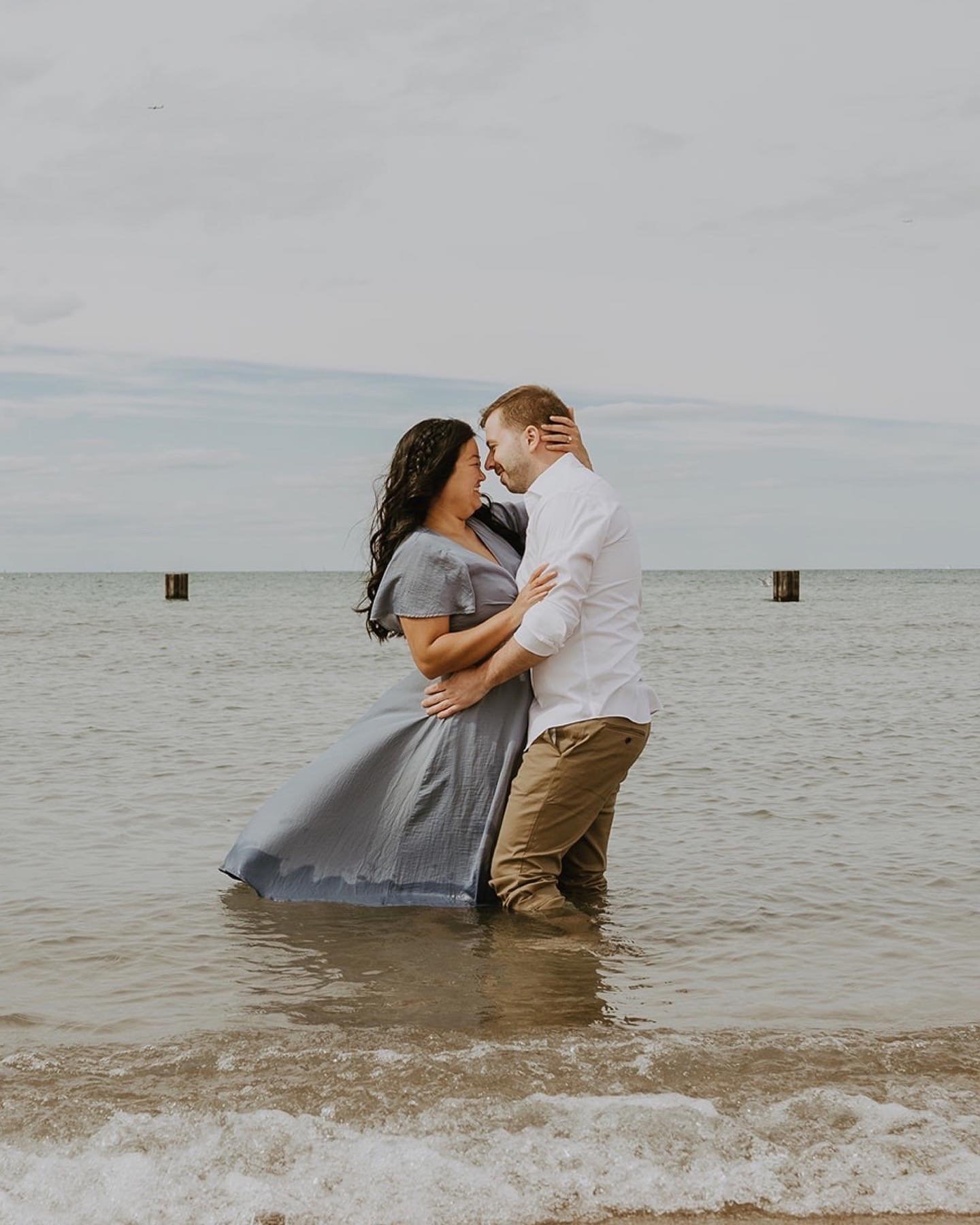 Happy wedding day to Andrea &amp; Cole! It&rsquo;s a beautiful day and I&rsquo;m thrilled to be documenting it. 💫

 #chicagoengagementphotographer #chicagoengagementphotography #chicagoengagements #chicagoengagementphotographers #northavebeach #chic