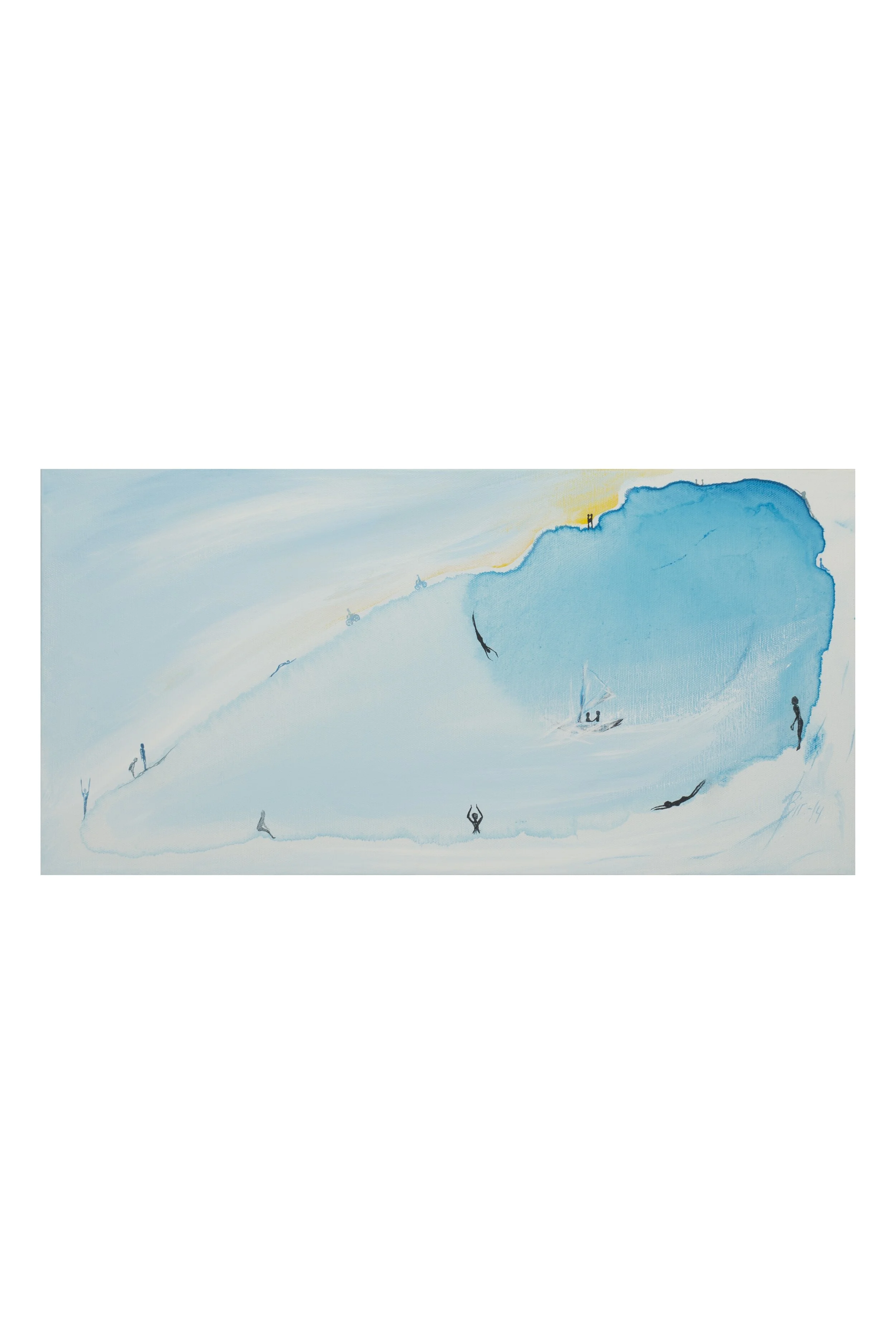 Tittel: "Hellbillies. Baka ein stein" 50 x 25 cm. Gitt bort i gave.