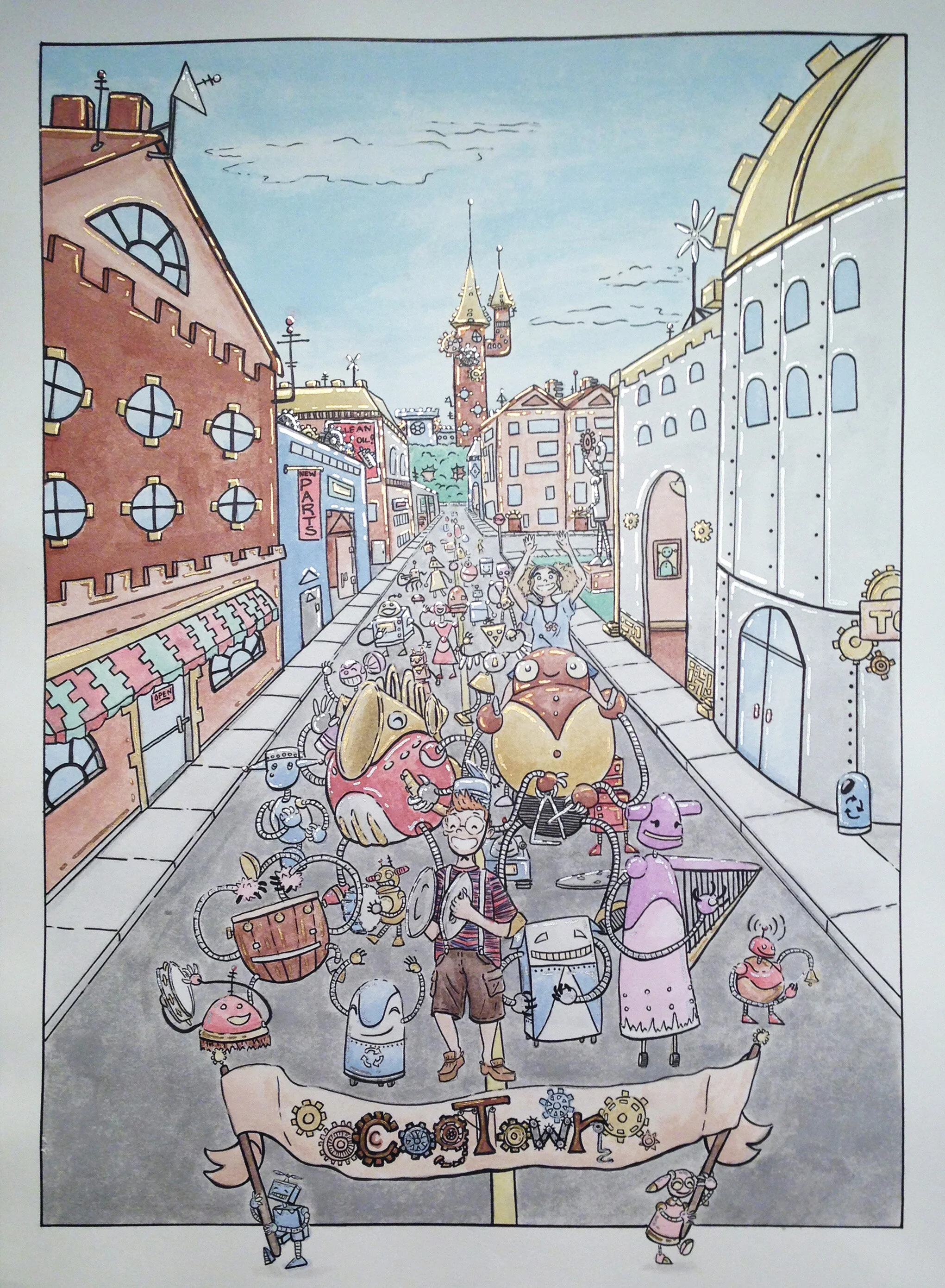 Cogtown - Original Book Cover Art and Concept