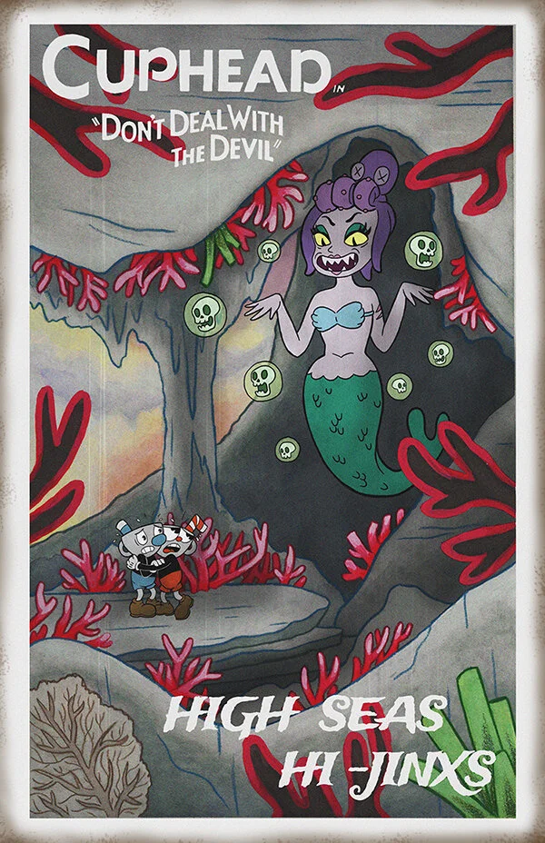 Cuphead High Seas Hi-Jinxs - Game Poster Concept