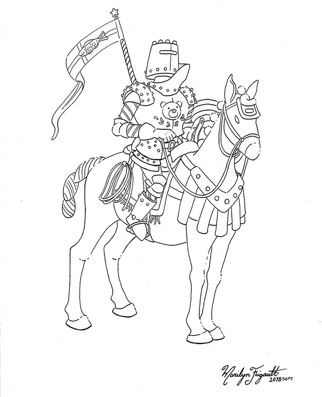 Ju Jube Knight - Pen &amp; Ink Sketch