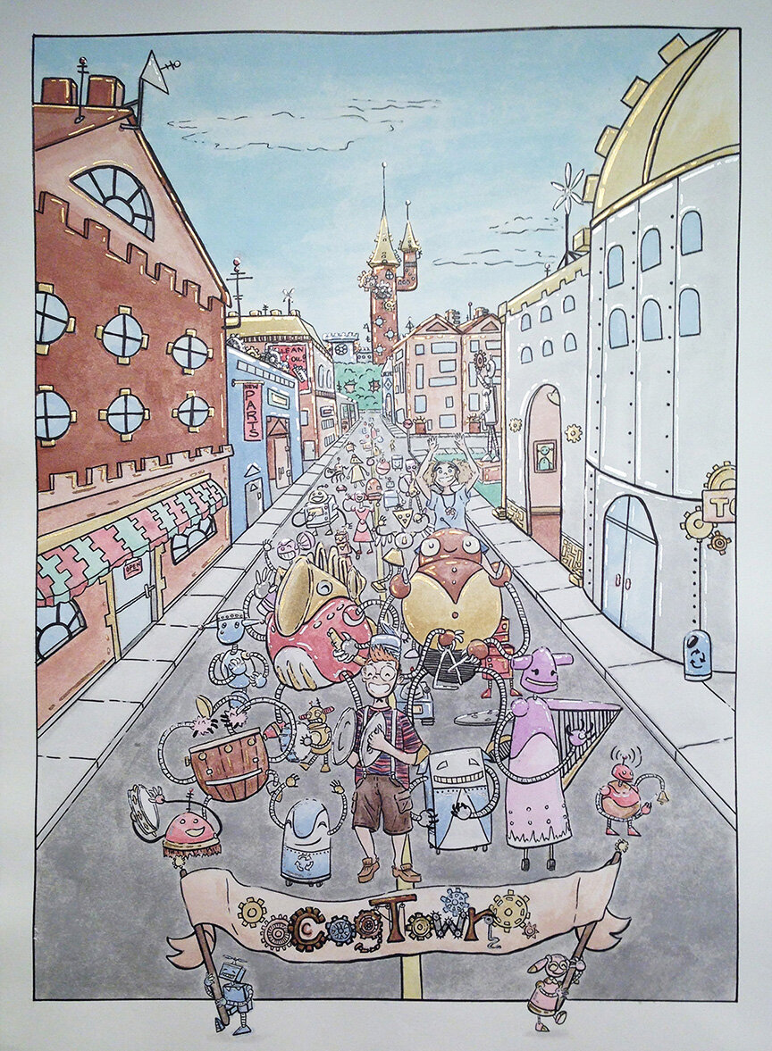 Cog Town - Concept and Book Cover Design