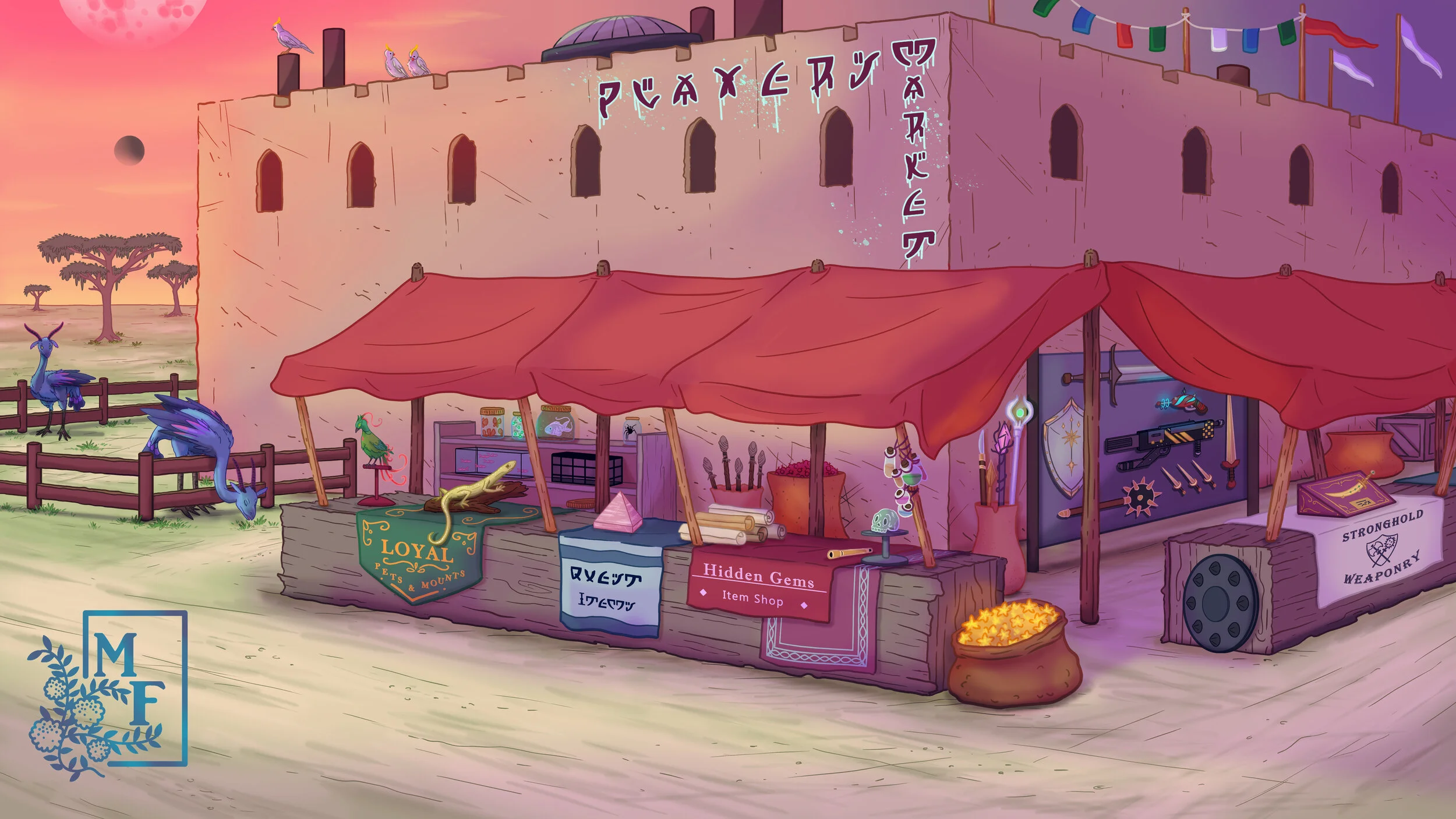 Players Market - Background Design