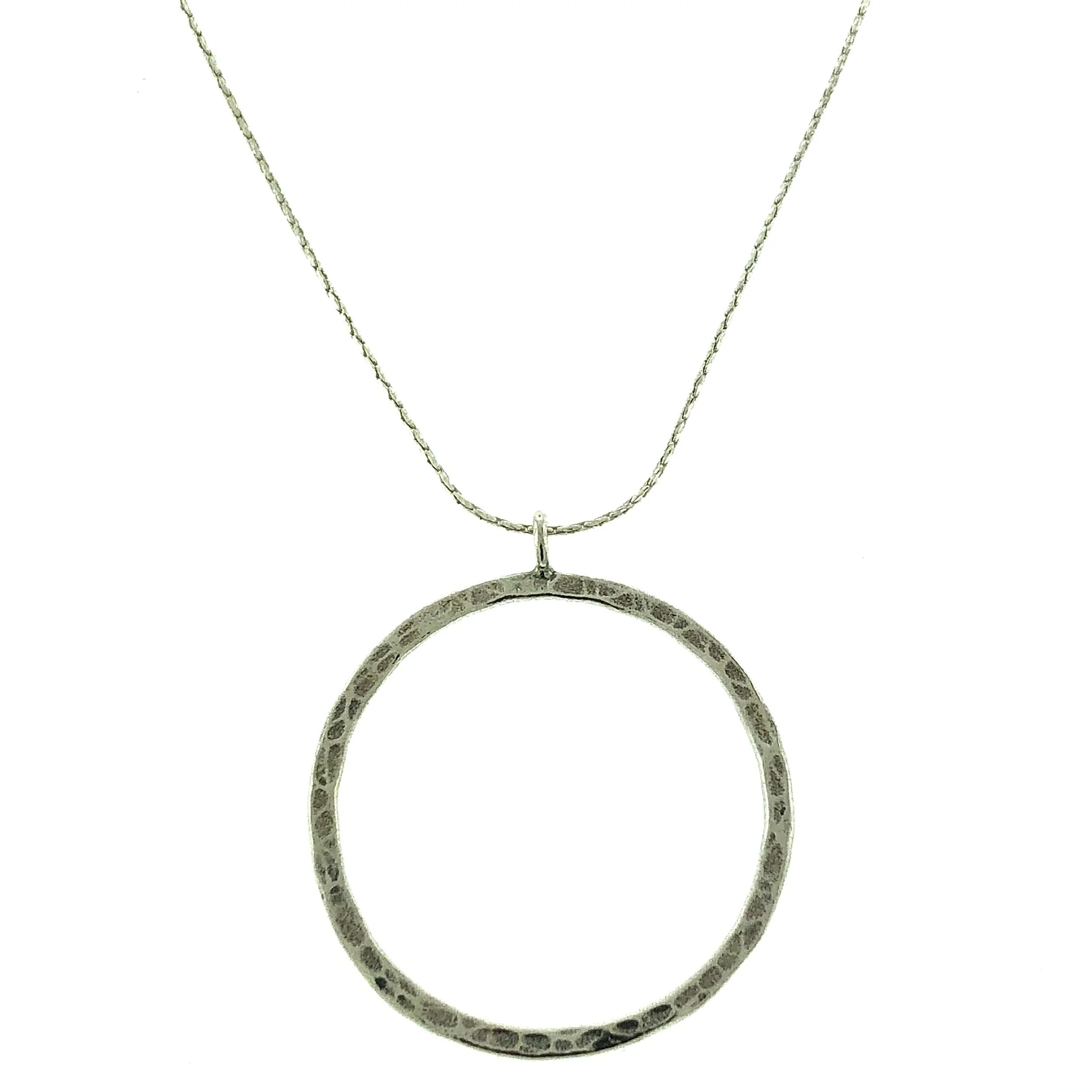 Sterling Silver Necklace With Textured 