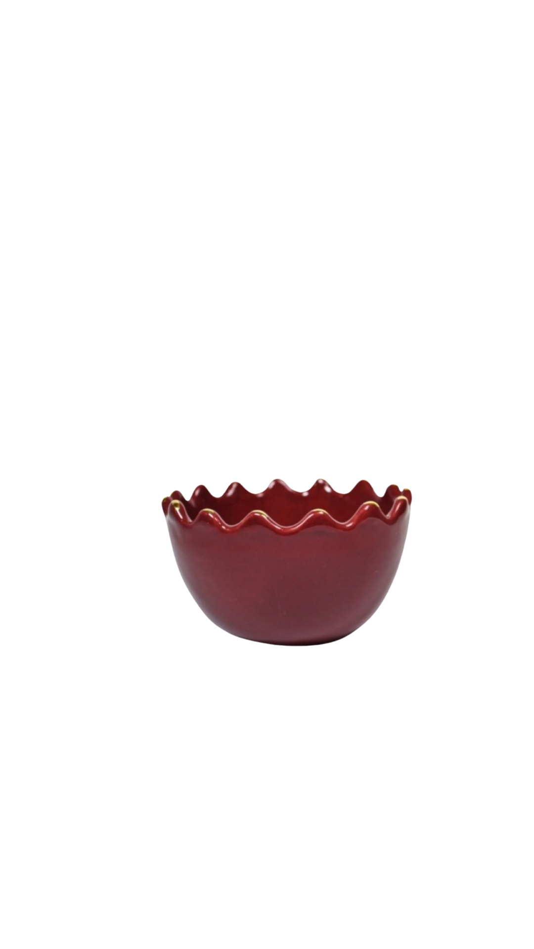 BOWL REDONDO TAZZA BERENJENA Y ORO | D 12cm