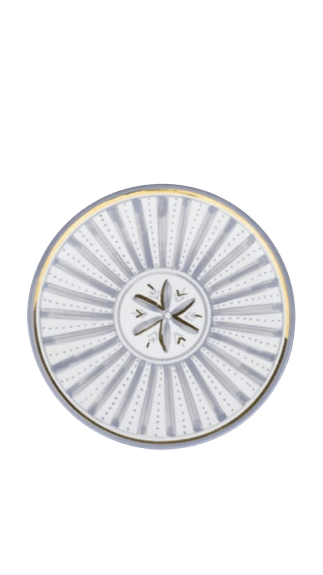 PLATO SUNFLOWER GRIS CON ORO | D 20cm