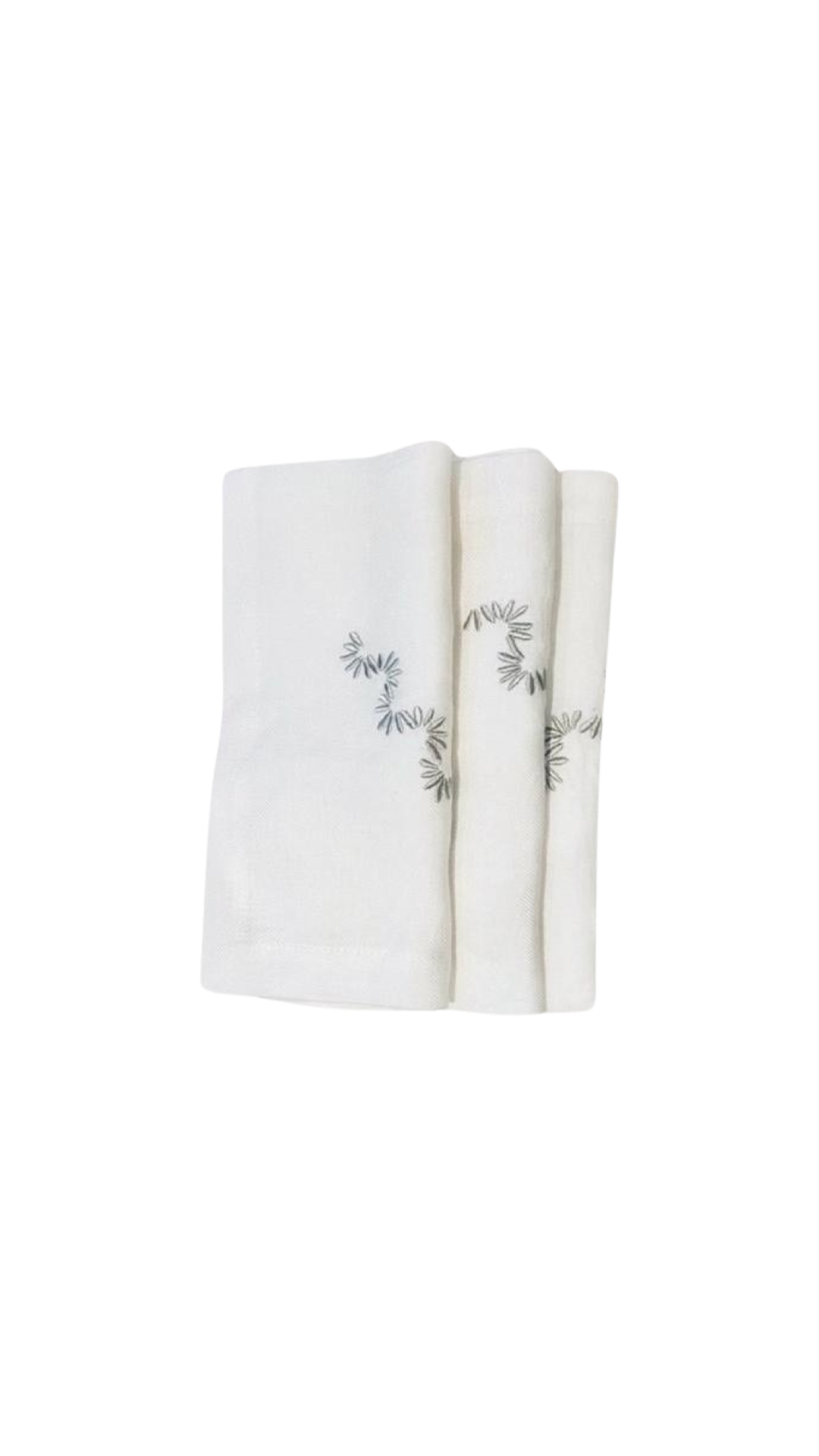6 SERVILLETAS DE MESA CON BORDADOS | H 45cm x L 45cm