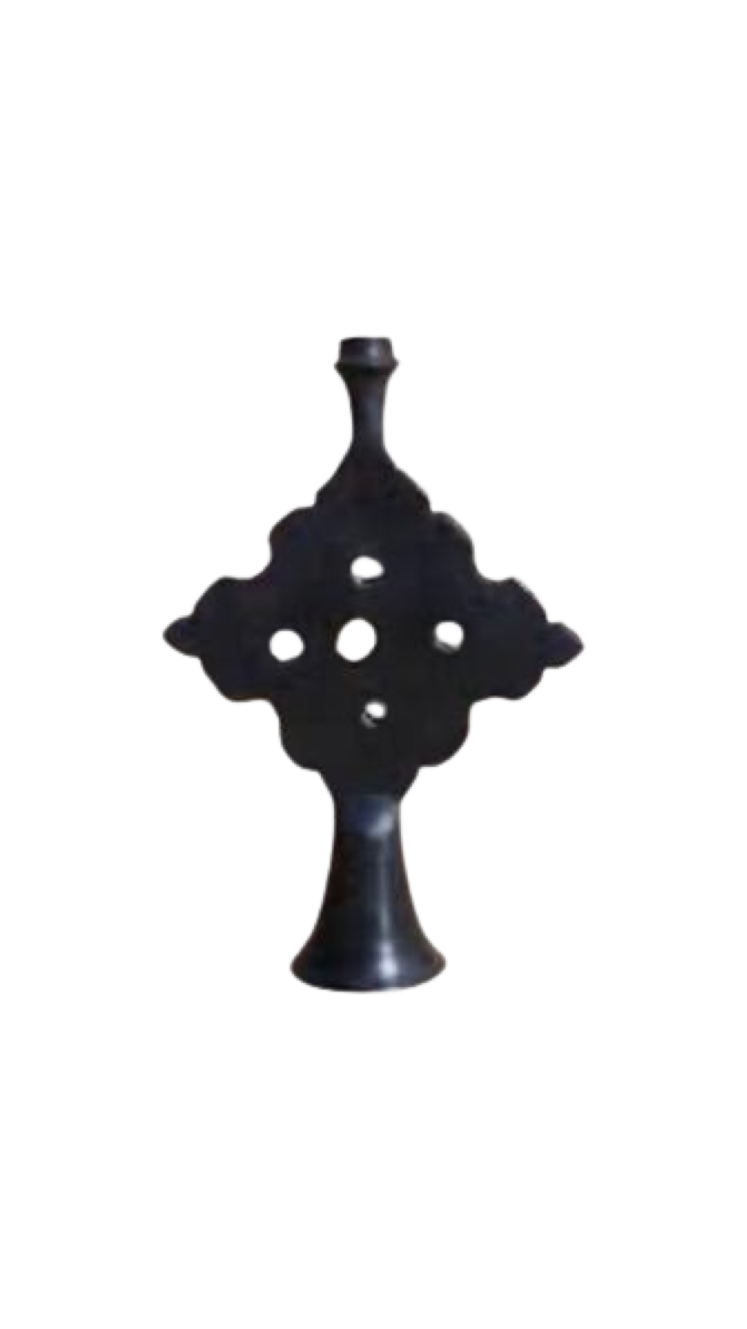 CANDELABRO TADELAKT TRIANGULO NEGRO D 26cm x H 37cm