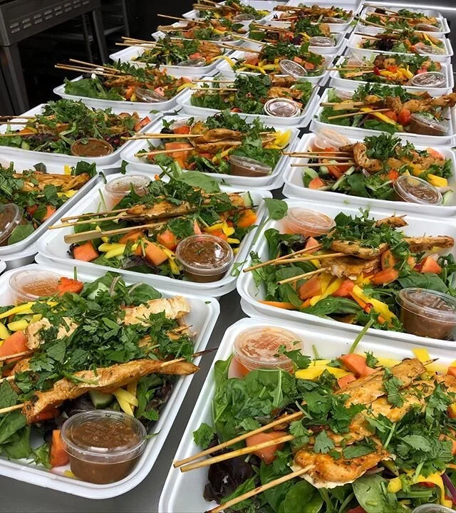 Big thank you to all who ordered the Dinner2go last night! This Thai Super Salad w/ Chicken Satays, Mango, Papaya, Mint, Coriander, Num Yum, Spicy Peanut Sauce &amp; Crispy Wontons was a top seller! This one set a new record in Dinners2Go sales.
#wil