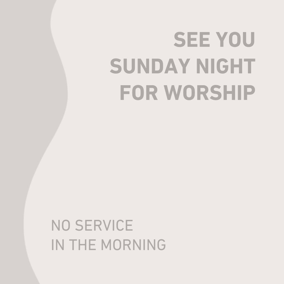 We're looking forward to a night of worship together Sunday, so sleep in on Sunday and check out the details at the link in our bio.