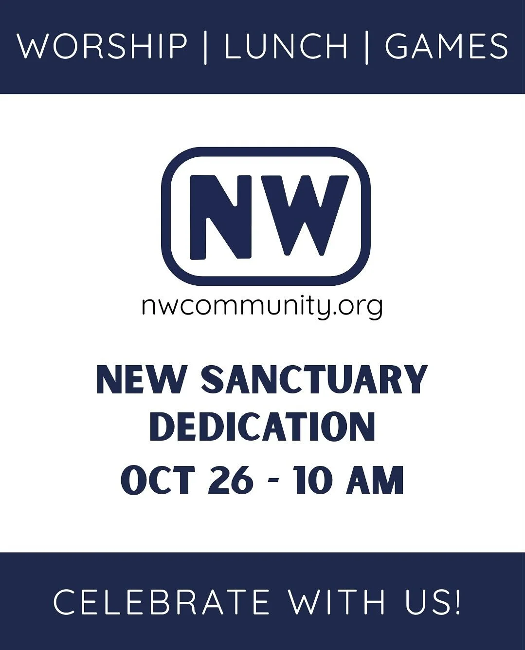 THIS SUNDAY! Spread the word & come celebrate with us as we look back on months of rebuilding(!!!) and finally move into our new sanctuary π