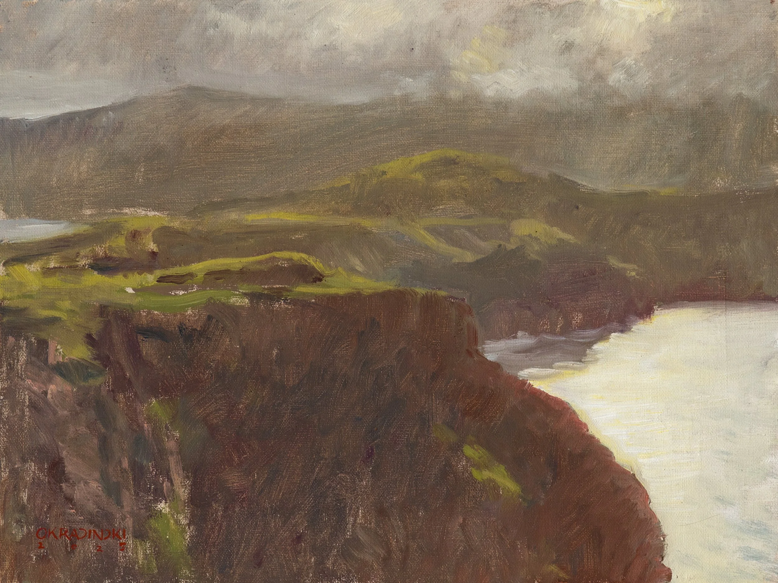 2. Sunset over cliffs