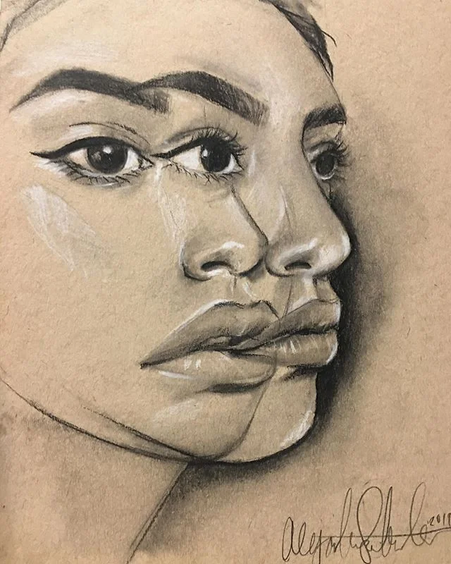 Here&rsquo;s some Tuesday weirdness ✍🏽 .
.
.
.
.
.
.
.
.
.
.
#art #arte #sketchbook #artist #artwork #art_spotlight #artsy #draw #drawing #charcoal #artoftheday #artdirect #artworks #portrait #love #graphite #instaart #artcollective #artdaily #toned