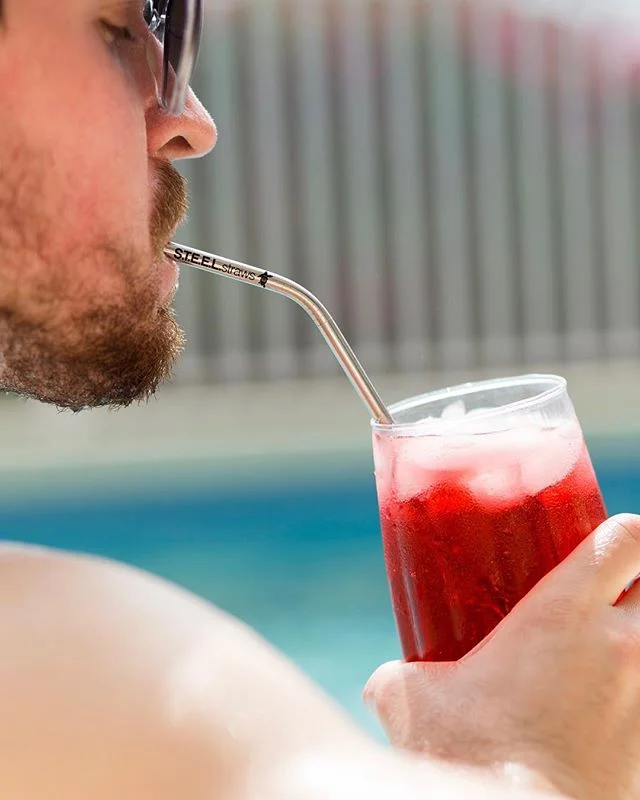 Plastic straws create pollution during manufacturing use and disposal. Do your part in preventing pollution by ordering S.T.E.E.L. Straws today! #ocean #oceans #oceanconservation #plasticfree #seaturtles #ecofriendly #savetheocean #metalstraw #zerowa