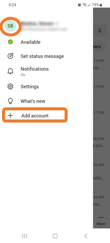 how to add new account in ms teams