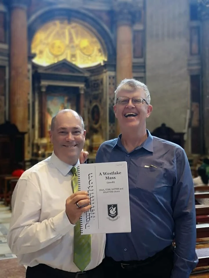 With David Squire in St Peter’s, Rome.