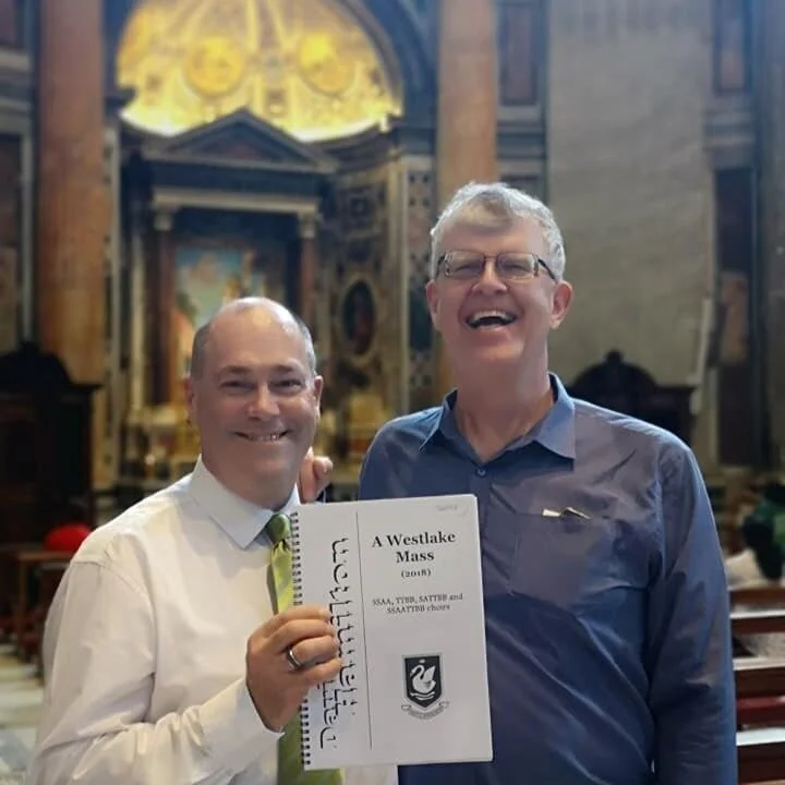 With David Squire in St Peter’s, Rome.