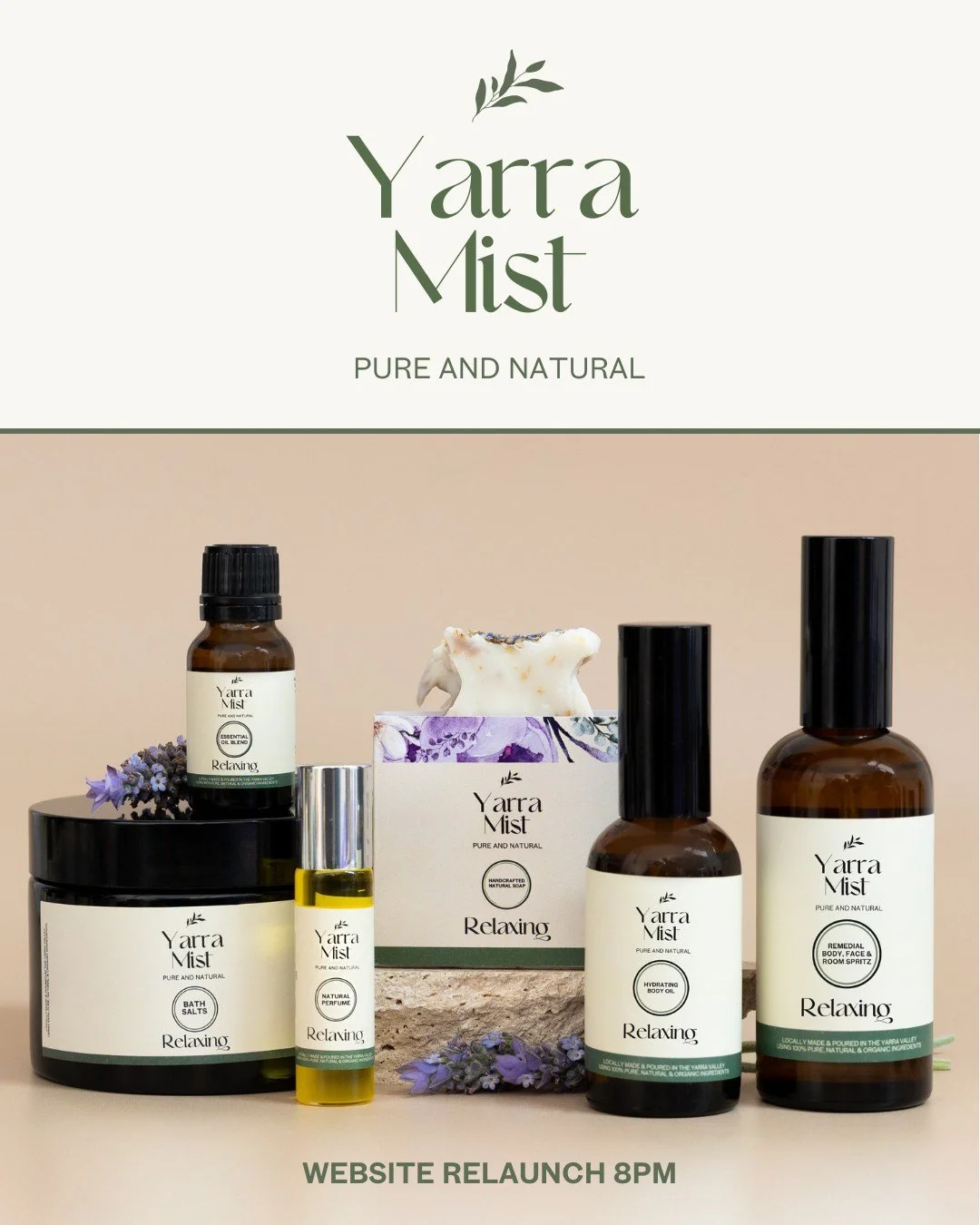 𝗡𝗲𝘄 𝗹𝗼𝗼𝗸 - 𝘀𝗮𝗺𝗲 𝗻𝗮𝘁𝘂𝗿𝗮𝗹 𝗽𝗿𝗼𝗱𝘂𝗰𝘁𝘀 🌿

We&rsquo;re thrilled to announce the new Yarra Mist branding plus the introduction of our new range - launching TONIGHT at 8pm!

www.yarramist.com.au

#YarraMist #NaturalProducts