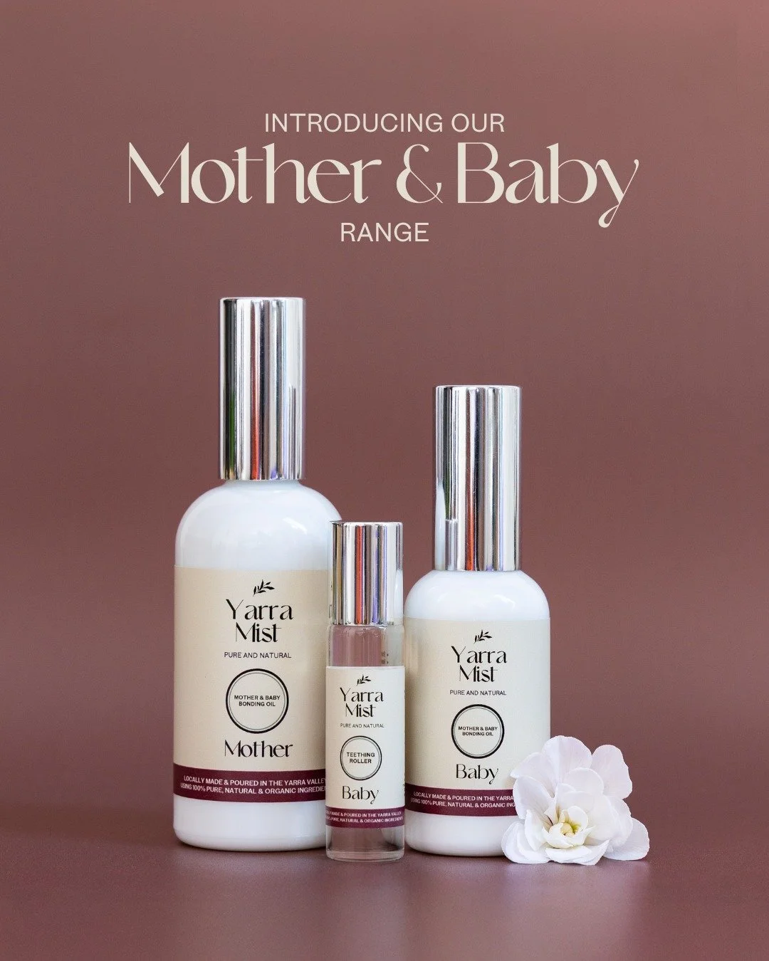 Introducing our Mother &amp; Baby range 🌸 

This blend was formulated to create a nurturing connection between Mother &amp; Baby. Promotes relaxation, comfort and emotional closeness during skin to skin moments, cuddling, feeding and bedtime routine