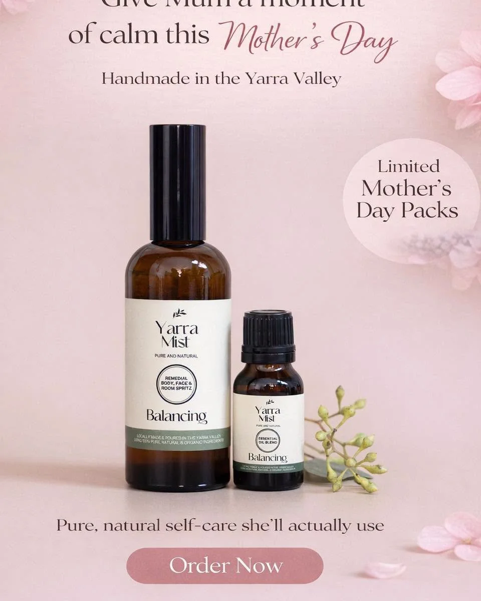 We are thinking about Mother's Day already, are you?
Give Mum something that lasts that is handmade right here in the Yarra Valley.
Our Yarra Mist range is designed to relax, restore and make her feel appreciated.
🎁Limited packs will be available - 
