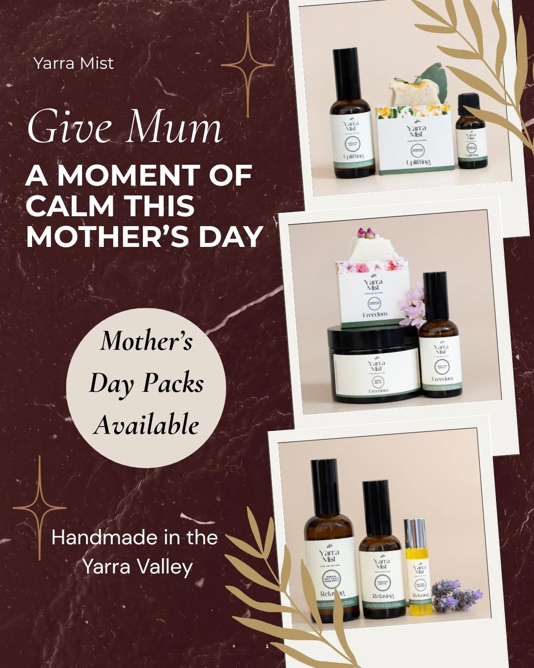 🎁If your Mum says 'don't get me anything' --- get her this🎁
100% pure and natural aromatherapy products designed to support your mental and emotional wellbeing. PLUS they smell amazing 🧘&zwj;♂️🌸
See first comment for easy ordering.
#mothersdayaus
