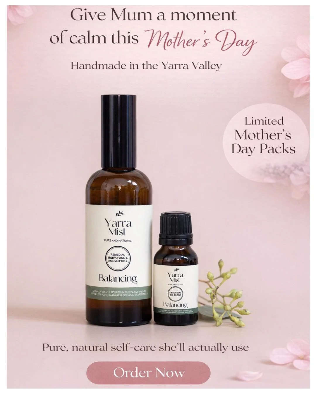 Mothers Day this Sunday 🩷
www.yarramist.com.au for gift ideas to suit Mum and help her in the busy times
😊
#mothersday #giftideas #aromatherapy #calm #wellness