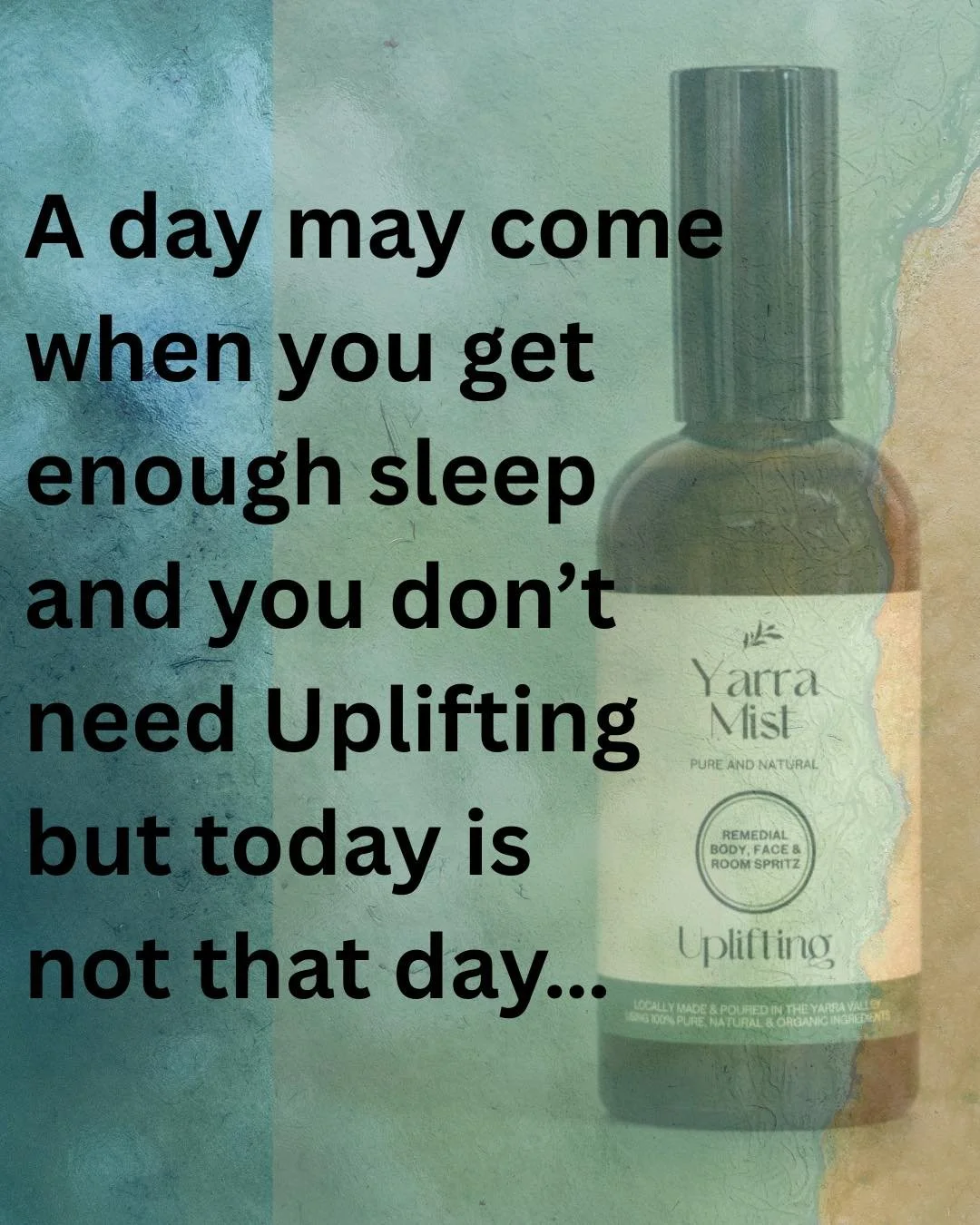 😌Sometimes we need a little help in the morning to set us up for the day. A spritz of Uplifting with it&rsquo;s therapeutic benefits will get you up and about😌 
Save this post for future reference. 
Shop www.yarramist.com.au and see the full range.
